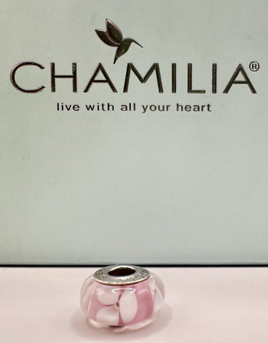 Chamilia pink flower murano - flower,