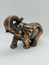 Vintage Bull Elephant Cigarette Lighter Copper Tone Butane Gas Working Order