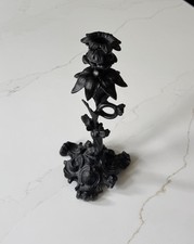 Vintage 1988 Kasli Cast Iron Candlestick “Branch with Flower” – Made in USSR