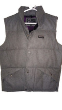 Penfield Logo Grey Down Gilet Bodywarmer Tweed Vest Jacket Size M