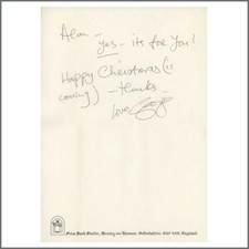 George Harrison Signed Note To