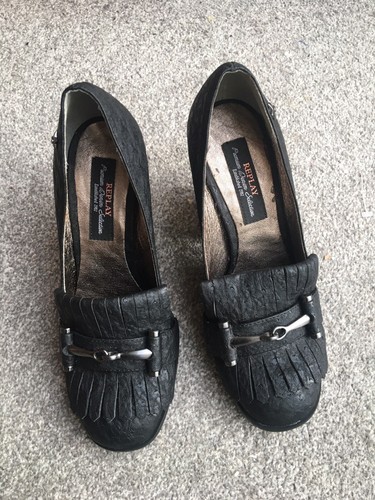 Replay black studded heels - replay,