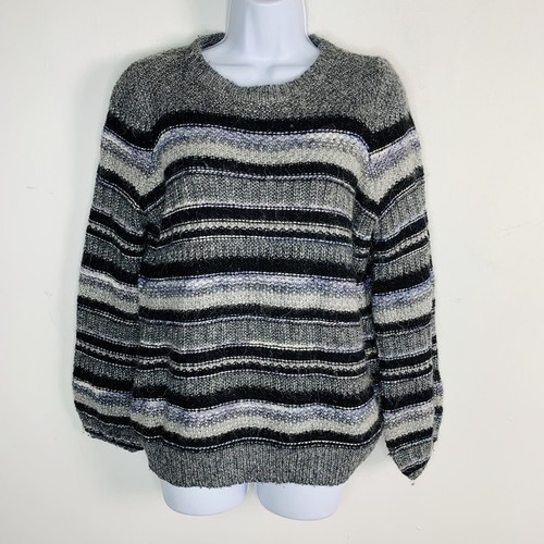Loft gray striped sweater - sz, m
