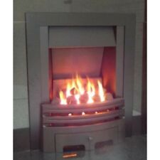 GAS FIRE BLACK REAL FLAME INSET SLIMLINE MULTI-FLUE COAL PRECAST FLUE BNIB