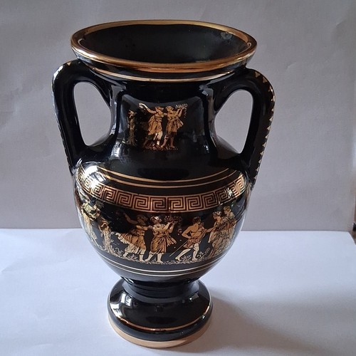Handmade greek vase black - greek,