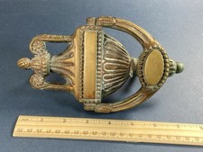 Large Reclaimed Vintage Solid Brass Classical Urn Door Knocker