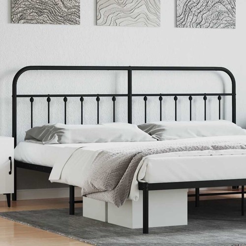 Metal replace headboard black - replace,
