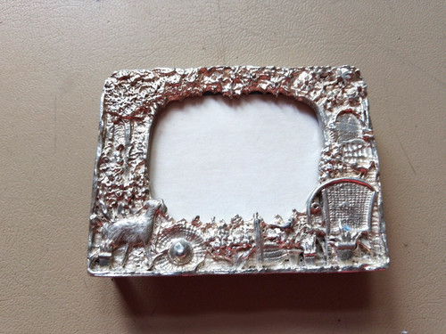 Silver scenes photo frame - silver,
