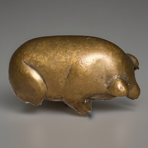 Vintage solid brass pig - vintage, heavy