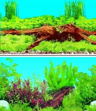 Aquarium Fish Tank Background 2 Sides + Adhesive - 2 to 10 FT Lengths
