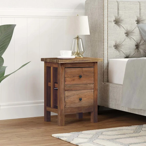 Walplus mahogany bedside table - walplus,