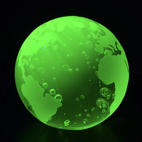 Uranium glass paperweight - uranium,
