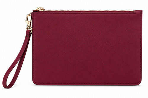 Women burgundy wristlet - burgundy,