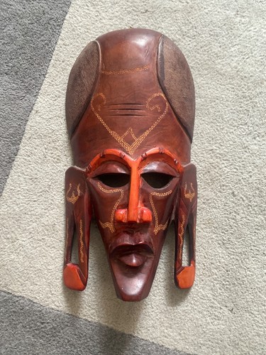 Wooden african tribal mask - wooden,
