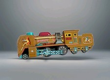 Large Rare 1950s Era Old Vintage Tin Plate 16" Train - Japan Made - Giant A7537.