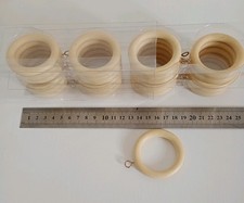 24 Cream Curtain Rings with