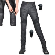 Waterproof Women Motorcycle Trousers Riding Retro Coated Protective Racing Jeans