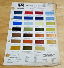 1974 Mercury Color Paint Chips