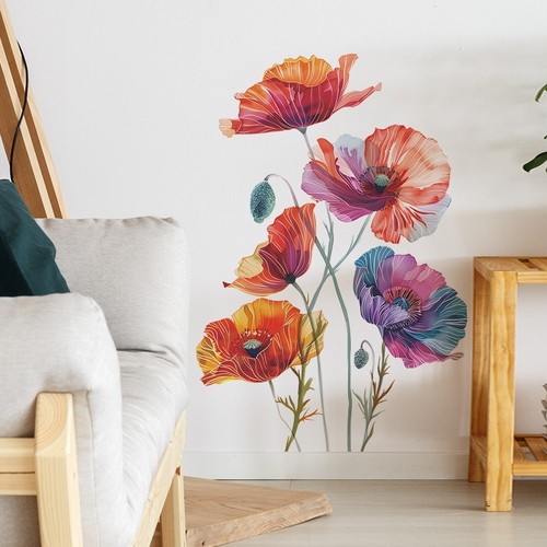 Painted flower wall stickers - flower,