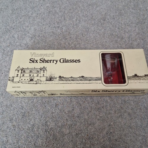 Vintage six sherry glasses - sherry,