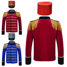 UK Unisex Kids Honor Guard Costumes Marching Band Team Uniform Jacket and hat
