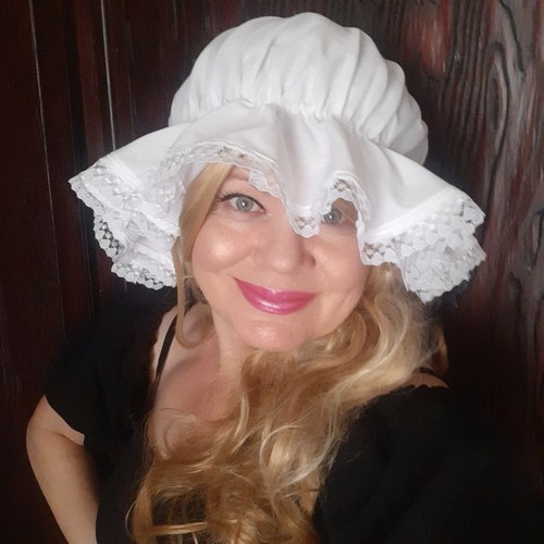 Ladies white cotton mop - white,