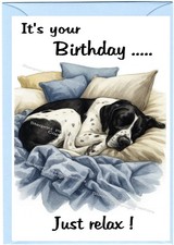 Pointer Dog Birthday Card