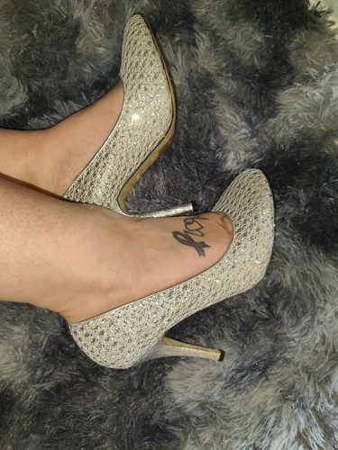 Quiz silver glitter court - silver,