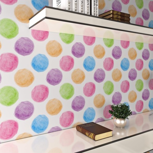 Watercolour polka dot - watercolour,