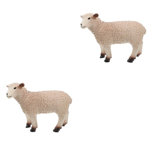Beige goat figurine set 2 - goat,