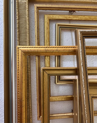 Gold picture frames mostly - gold,