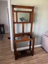 Antique Edwardian mission style hall stand