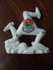 Shelley Crested China Legs of Man City Of Peel  Rare  Crest Ware