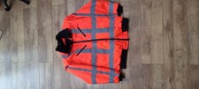 WORN 1 OR 2 Sioen Hi.vis Winter Bomber Jacket With decal part showing Size L