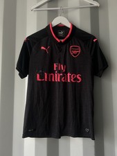Arsenal Puma Football Shirt 2017 2018 Third Kit Size small grey black red 