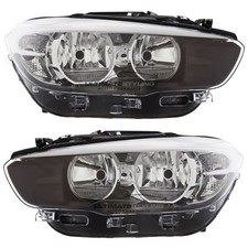 Headlights BMW 1 Series F21 LCI 2015-2020 Halogen With LED DRL Black Inner Pair