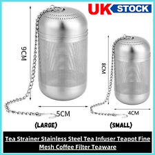 Metal Tea Infuser Stainless Steel Loose Leaf Strainer Filter Herbal Spice UK