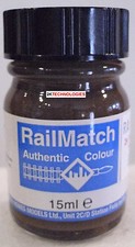 RailMatch 406 Sleeper Grime (General Colour) Enamel New 15ml Jar Tracked 48 Post