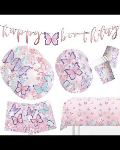 Set butterfly party theme - butterfly,