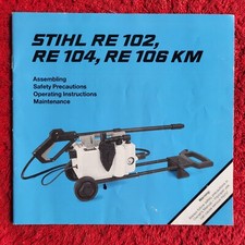 STIHL RE 102 104 106 Instruction Owners Manual 20 pp Handbook English