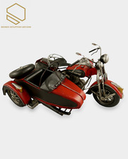 Motorcycle with Sidecar Red