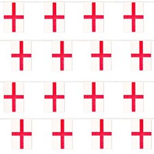 ENGLAND BUNTING 33FT FABRIC ST