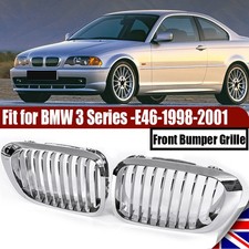 Chrome Silver Front Grill Grille For BMW E46 M3 325Ci 330Ci 328 3 Series 98-02 A
