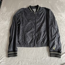 J LINDEBERG Jacket Mens 2XL Grey Blue Lightweight Golf Bomber Logo