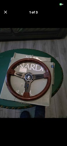 Nardi wooden steering wheel - steering,