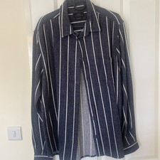 Mens Blue Long Sleeve relaxed Fit Shirt Size M From Zara