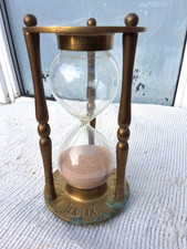 LARGE VINTAGE BRASS HOURGLASS