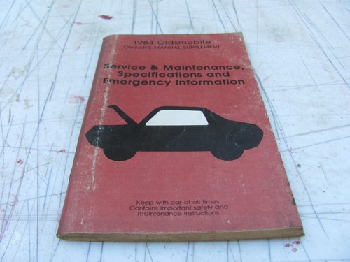1984 oldsmobile owner manual - oldsmobile,