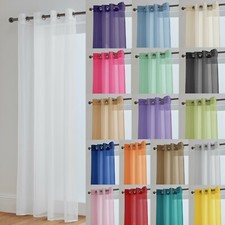 Voile Curtains With Eyelet Ring Top Heading - Net Voile Curtain - Lucy Panel