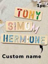 LICVIC Custom Name Puzzle Personalized Wooden Alphabet Puzzle with Wooden Pegs